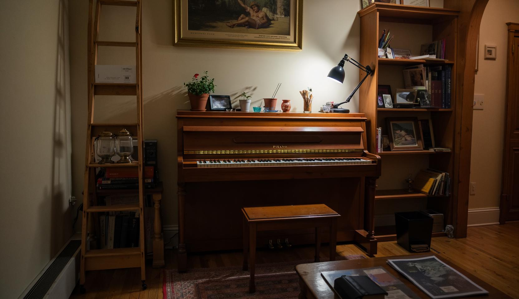 Piano in a grandma's house